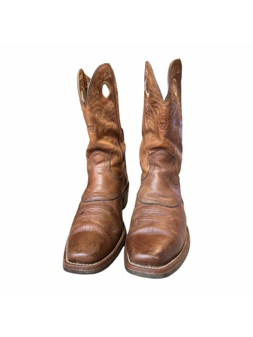 Ariat Heritage Roughstock Cowboy Boots 10002227 Men's Size 14 D Brown Leather